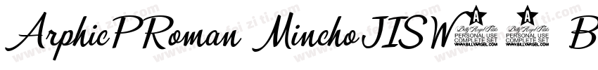 ArphicPRoman-MinchoJISW55-Blk Regul字体转换